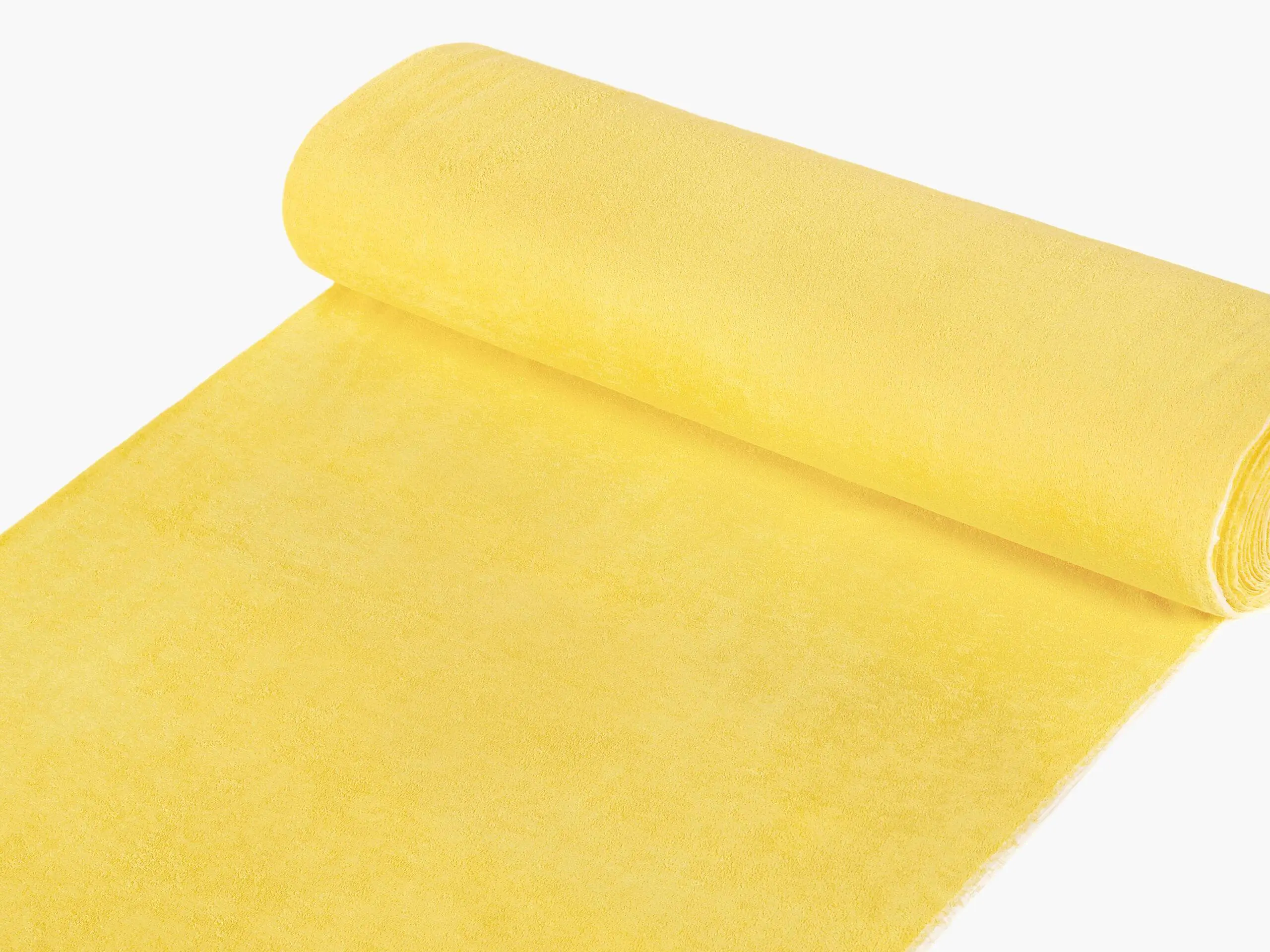 Nepropustné Froté metráž světle žlutá značky Škodák.