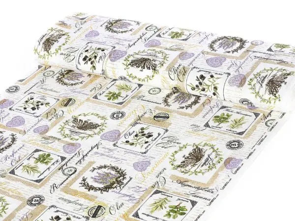 LONETA se vzorem levandule a koření metráž Škodák