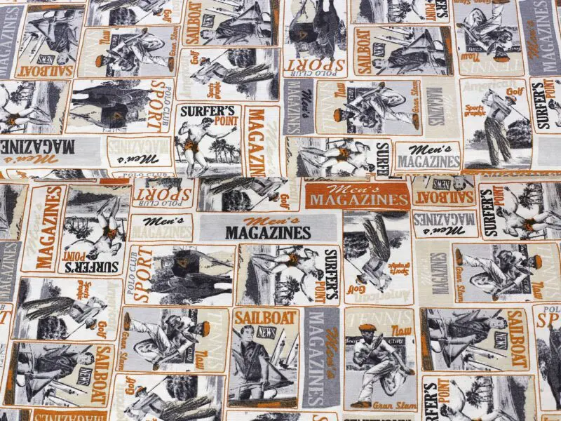 LONETA se vzorem sportovní magazín metráž Škodák