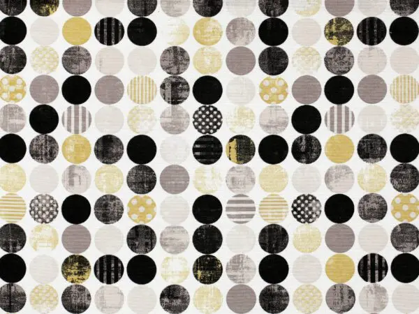 LONETA se vzorem zlaté kruhy metráž Škodák