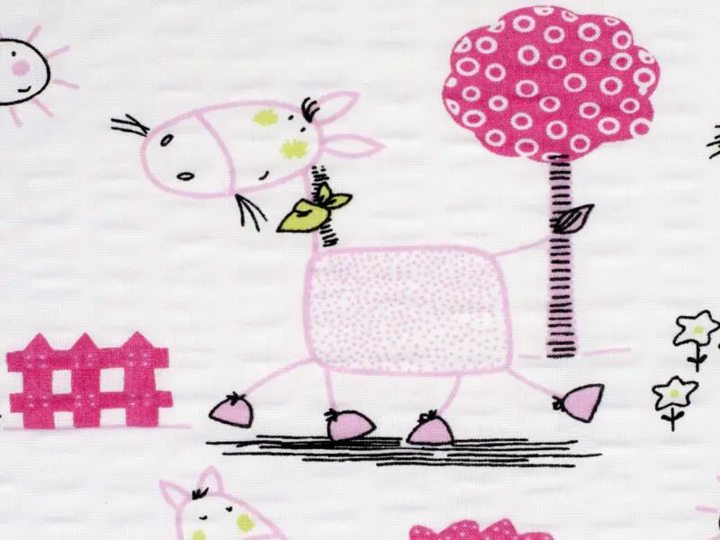 Krepová látka donkey pink metráž značky Škodák.