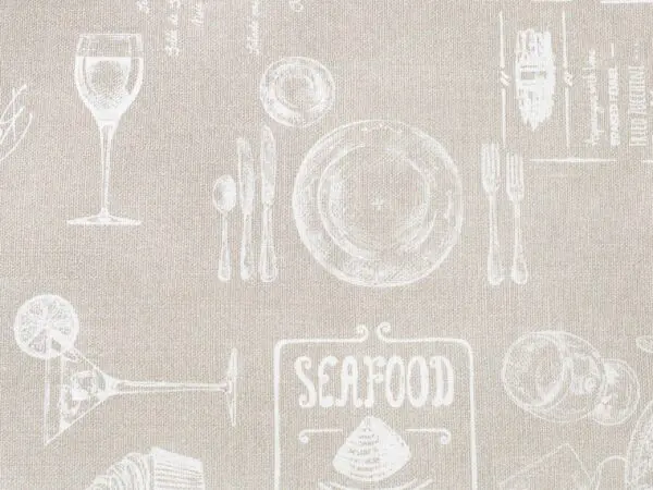 TEFLON se vzorem nádobí na režné metráž Škodák