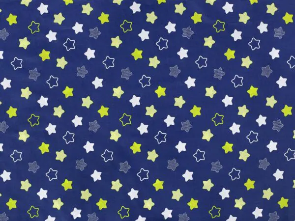 Bavlněná látka hvězdy na modré metráž značky Škodák.