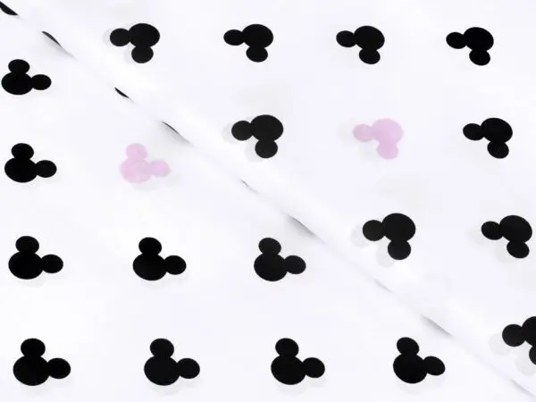 Bavlněná látka mickey mouse na světle růžové metráž značky Škodák.