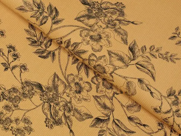 Bavlněná látka popínavé květiny metráž značky Škodák.