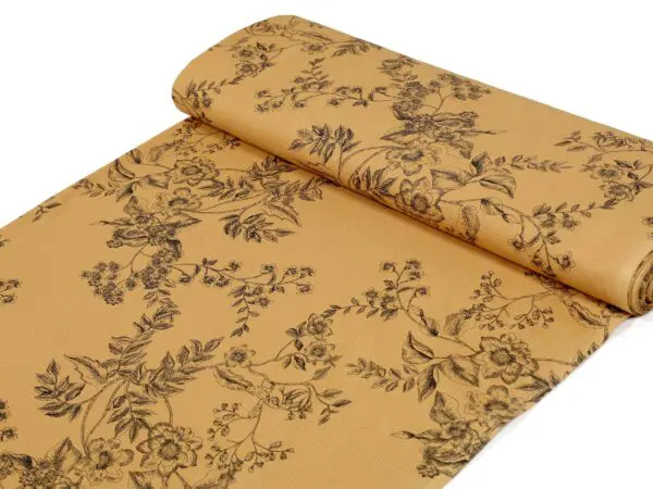 Bavlněná látka popínavé květiny metráž značky Škodák.