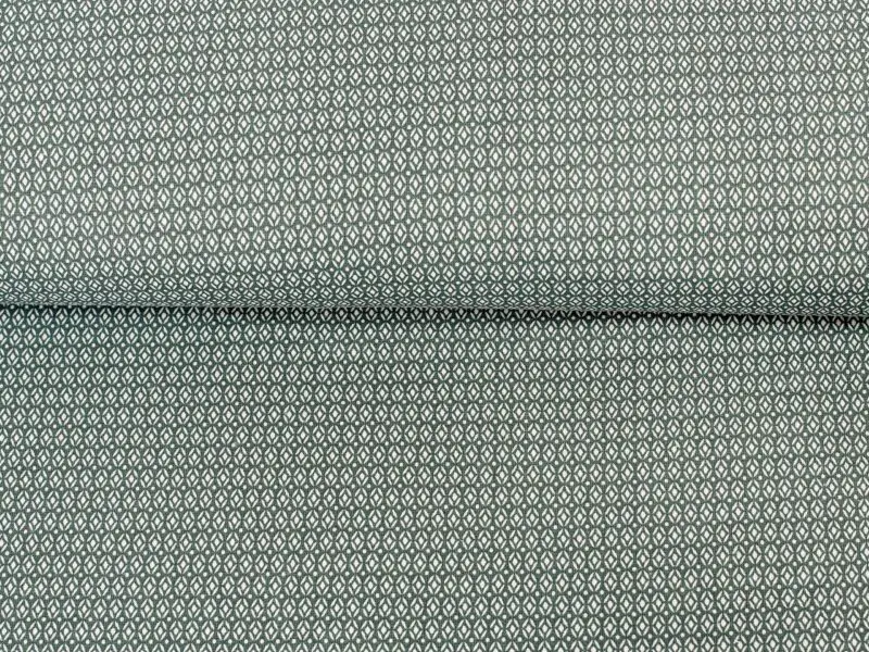 Bavlněná látka geometrické tvary na tmavě modré metráž značky Škodák.