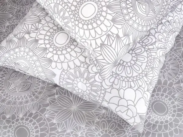 Bavlněné povlečení šedé a bílé mandaly - vende značky Škodák