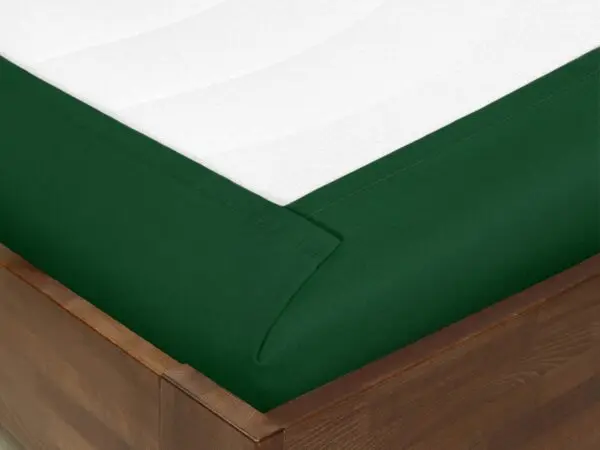 Bavlněné prostěradlo - plachta lahvově zelené značky Škodák