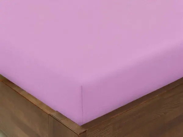 Bavlněné napínací prostěradlo světle fialové značky Škodák