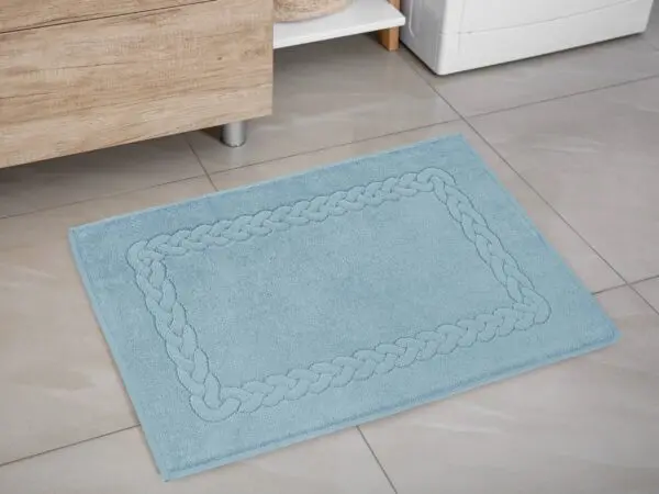 Koupelnová froté předložka světle modrá značky Škodák