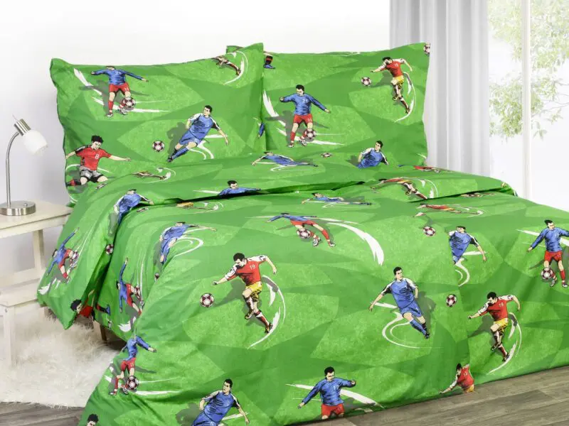 Bavlněné povlečení fotbal zelený značky Škodák