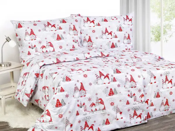 Bavlněné povlečení vánoční skřítci značky Škodák
