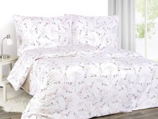 Bavlněné povlečení květ sakury na bílé značky Škodák