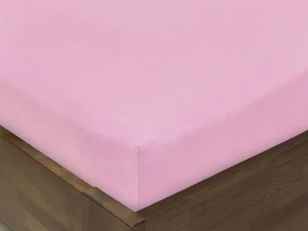 Jersey dětské prostěradlo do postýlky růžové značky Škodák.