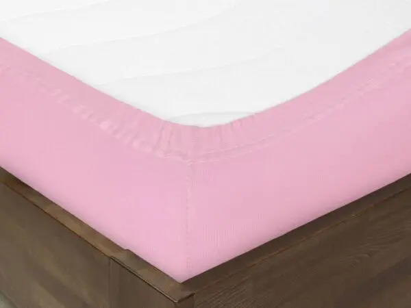 Jersey dětské prostěradlo do postýlky růžové značky Škodák.
