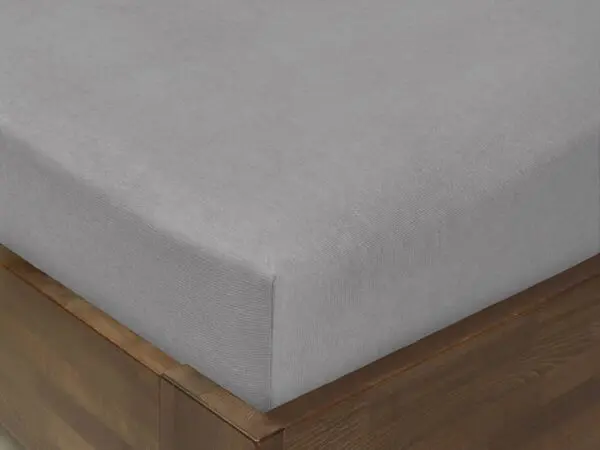 Jersey dětské prostěradlo do postýlky šedé značky Škodák.