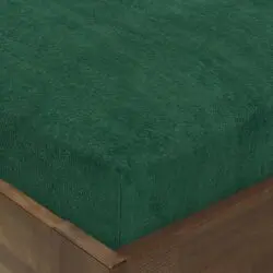 Froté dětské prostěradlo do postýlky tmavě zelené značky Škodák.