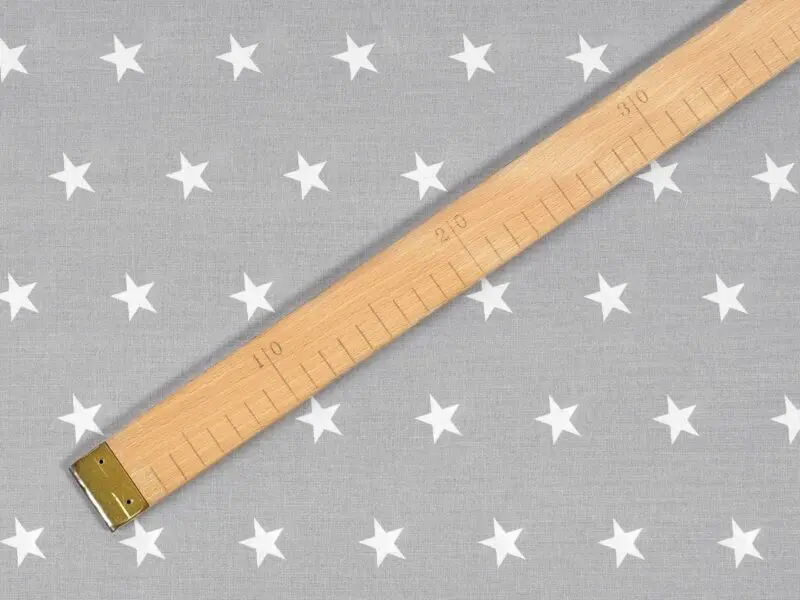 Bavlněná látka - bílé hvězdy na šedé - metráž šířka 160 cm - Image 9