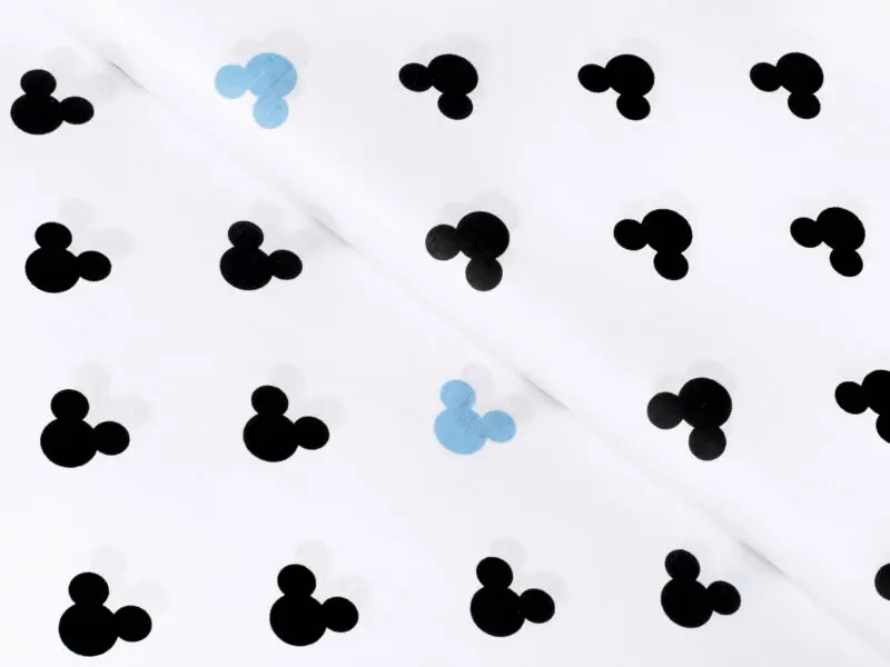 Bavlněná látka Mickey mouse tyrkys metráž značky Škodák