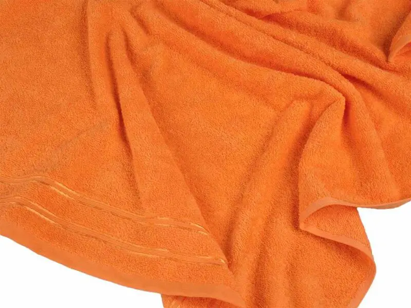 Froté ručník / osuška oranžová - s dvojitým pruhem značky Škodák.