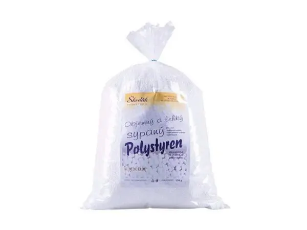 Polystyrenová výplň do sedacích vaků a bobků značky Škodák.