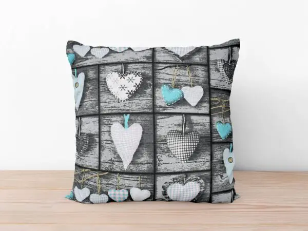 Návlek bavlněný patchwork tyrkysové srdce značky Škodák