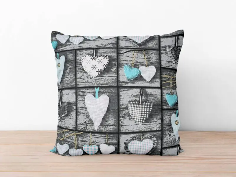 Návlek bavlněný patchwork tyrkysové srdce značky Škodák
