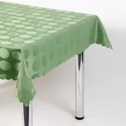 Teflonový ubrus jednobarevný vzor Paví oko zelený značky Škodák