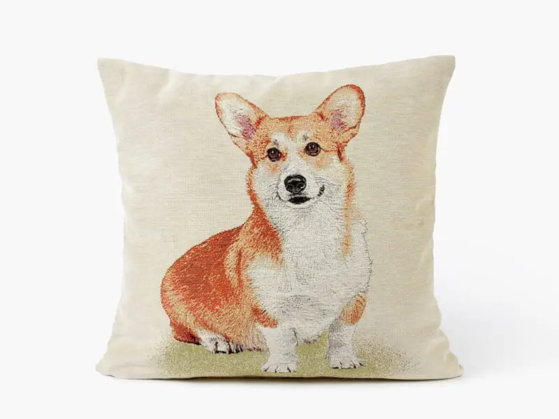 Povlak na polštář Gobelín corgi značky Škodák
