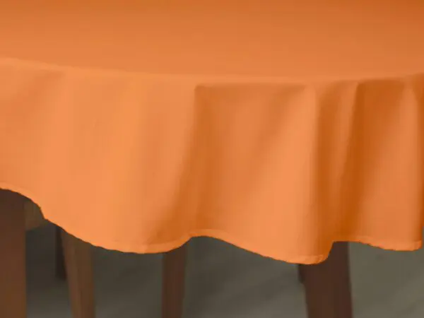 Bavlněný oválný ubrus oranžový značky Škodák.