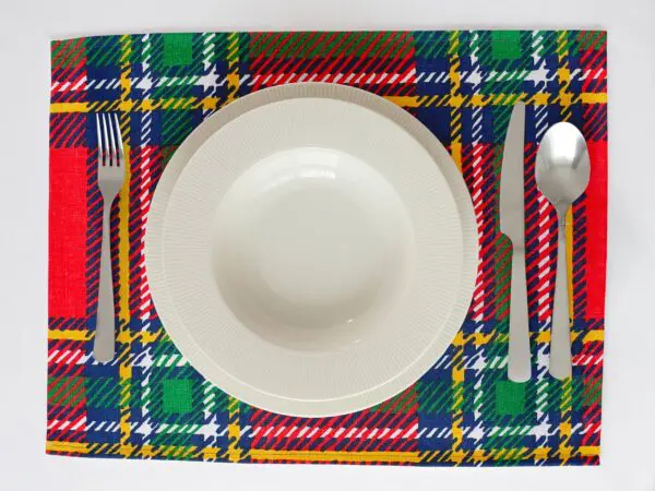 Bavlněné prostírání skotské káro červené značky Škodák