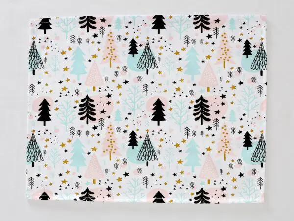 Bavlněné prostírání modré a růžové stromky značky Škodák