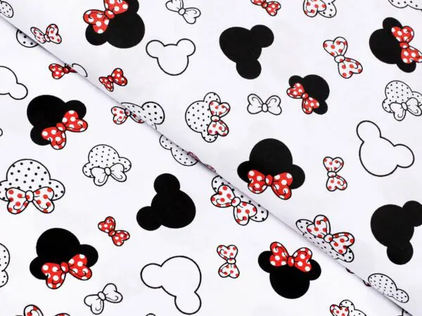 Bavlněná látka Mickey s mašlí metráž značky Škodák