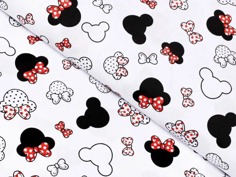 Bavlněná látka Mickey s mašlí metráž značky Škodák