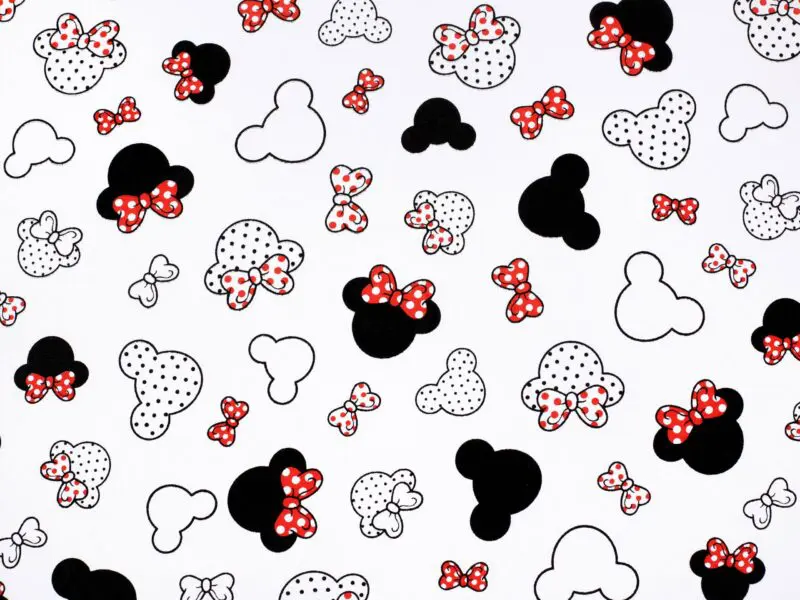 Bavlněná látka Mickey s mašlí metráž značky Škodák