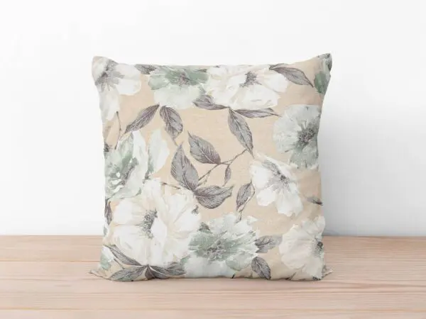 Povlak na polštář LONETA bílo-šedý květ značky Škodák