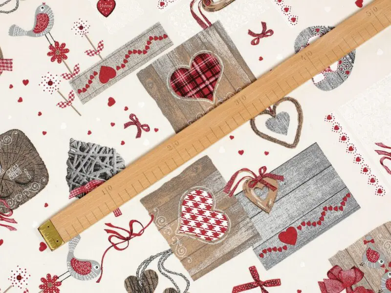 LONETA se vzorem vínová srdíčka patchwork značky Škodák