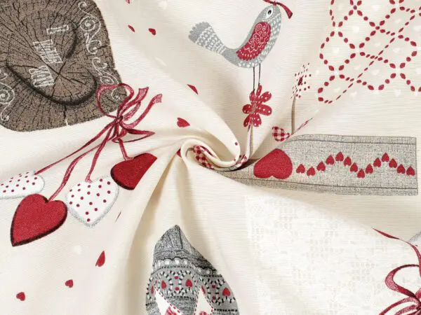 LONETA se vzorem vínová srdíčka patchwork značky Škodák