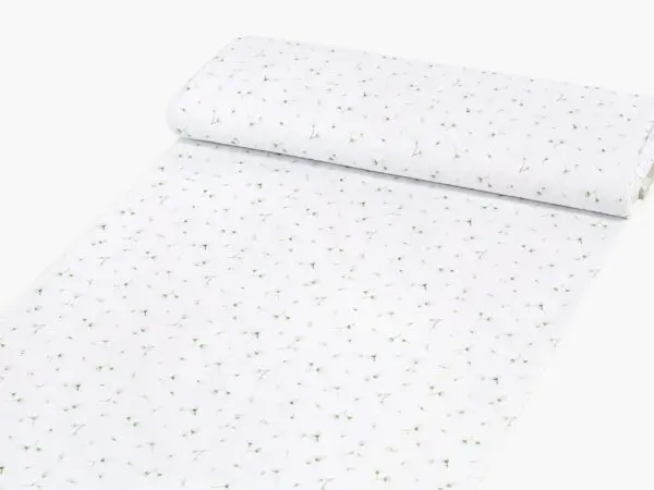 LONETA se vzorem drobné kvítky na bílé značky Škodák