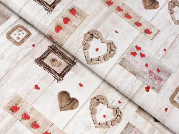 PVC ubrusovina hnědý patchwork značky Škodák.