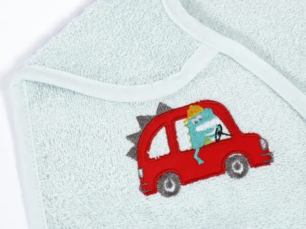 Bryndák pro děti froté auto LILI světle modrý značky Škodák