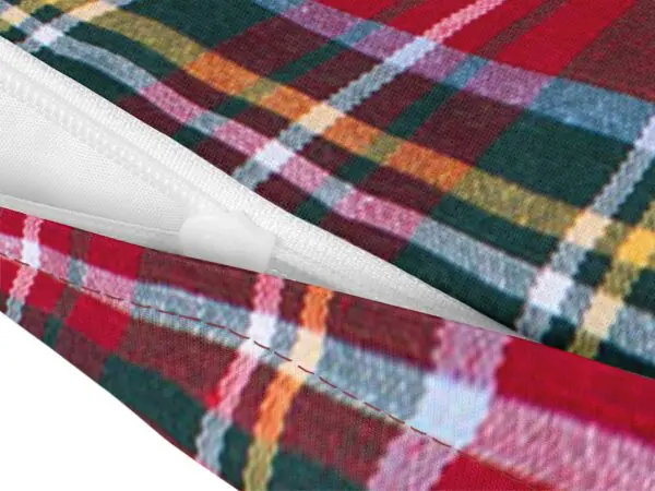 Povlak na polštář Loneta velké káro červeno-zelené značky Škodák