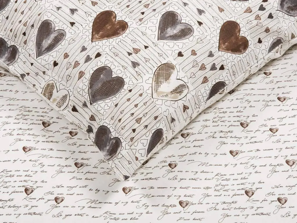 Flanelové povlečení zamilované texty značky Škodák.