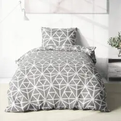 Bavlněné povlečení bílé geometrické tvary značky Škodák