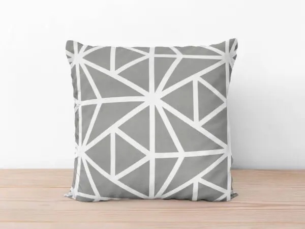 Bavlněný povlak na polštářek bílé geometrické tvary značky Škodák