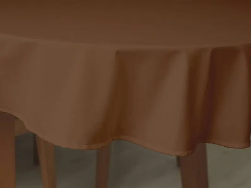 Oválný ubrus Loneta tmavě hnědý značky Škodák.