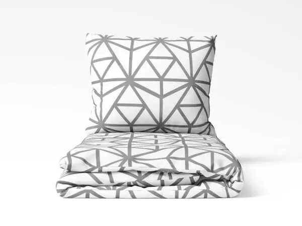 Bavlněné povlečení šedé geometrické tvary značky Škodák