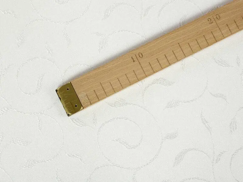 Jednobarevný TEFLON ornamenty smetanová metráž Škodák