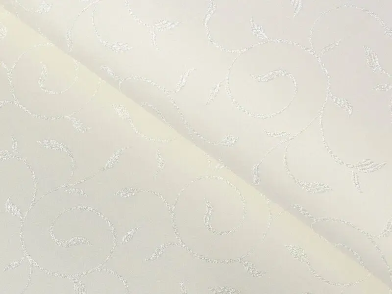Jednobarevný TEFLON ornamenty smetanová metráž Škodák